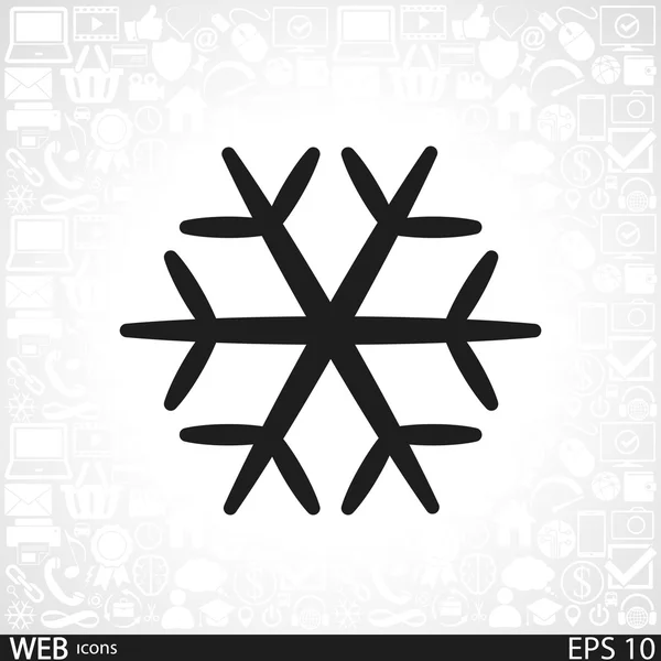 Icono de copo de nieve — Archivo Imágenes Vectoriales