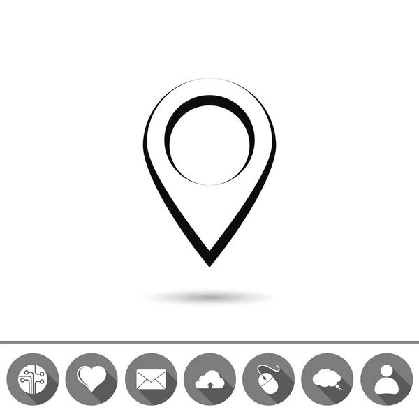 Map pointer flat icon — Stock Vector