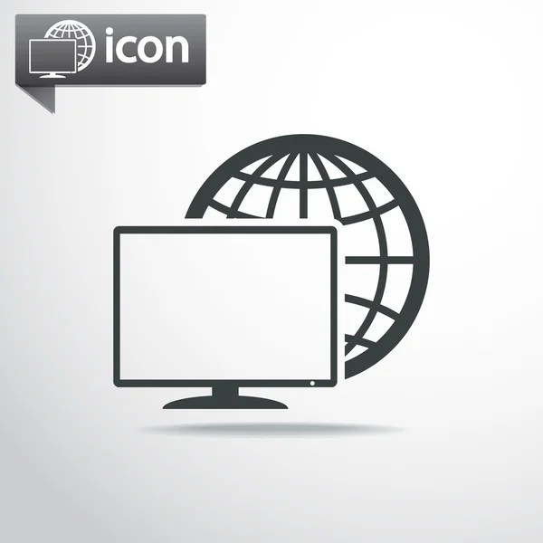 Monitor icon design — Stock Vector