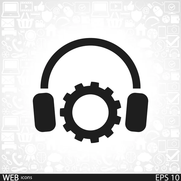 Headphones icon illustration — Stock Vector