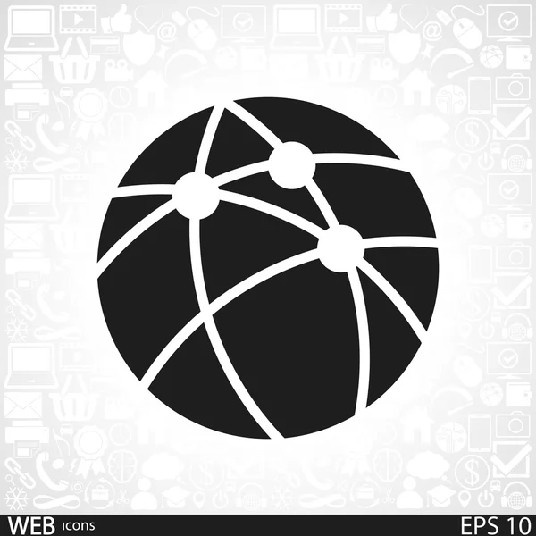 Global technology or social network icon — Stock Vector