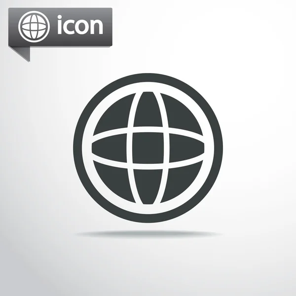 Globe Icon Flate design – stockvektor