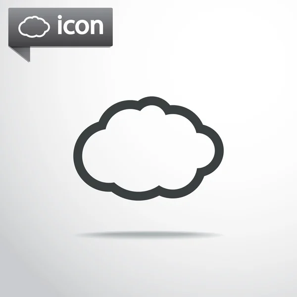 Cloud icon Estilo de diseño plano — Archivo Imágenes Vectoriales