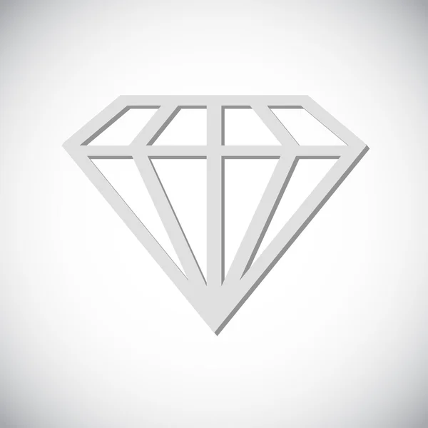 Icono de diamante — Vector de stock