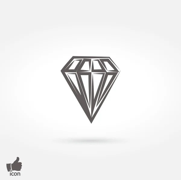 Icône diamant — Image vectorielle