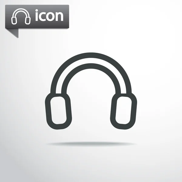 Hörlurar ikon design — Stock vektor