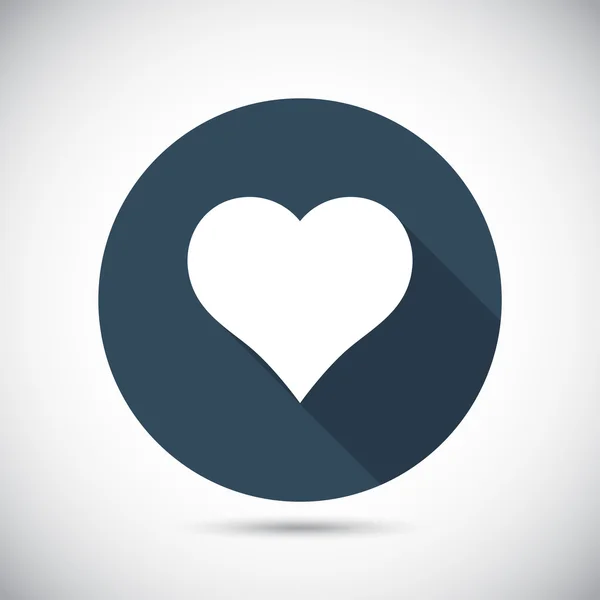 Heart Icon flat design — Stock Vector