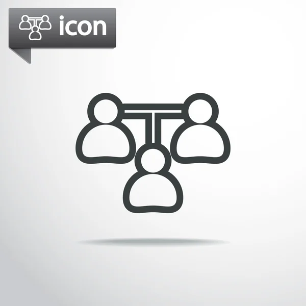 Concepto de comunicación. icono de conexión — Vector de stock