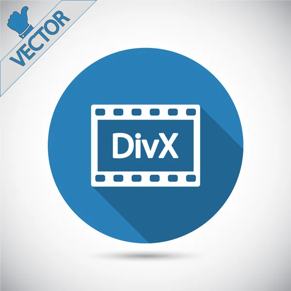 DivX Diseño de icono de vídeo — Archivo Imágenes Vectoriales