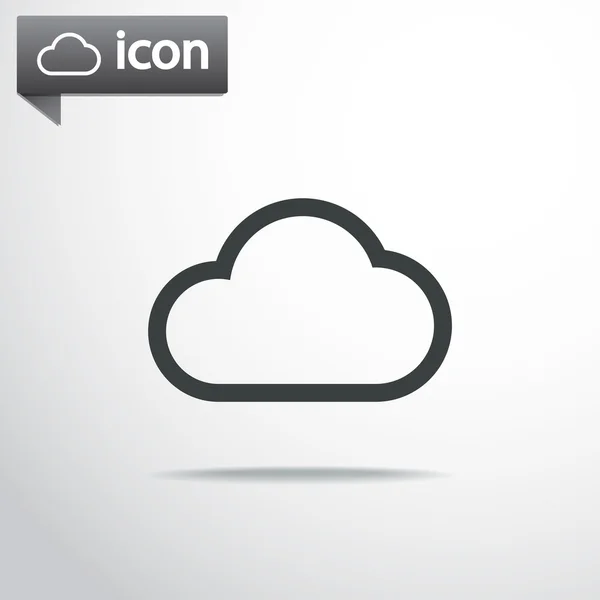 Icône Cloud Style design plat — Image vectorielle