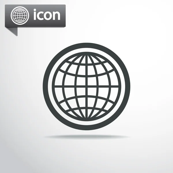 Globe Icon Flat  design — Stock Vector