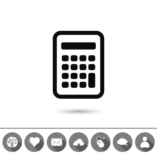 Plochý design ikony kalkulačka — Stockový vektor