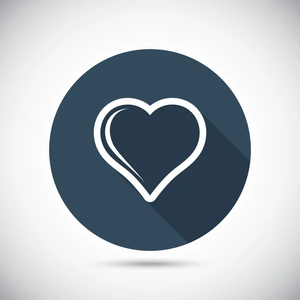 Plochý design ikony srdce — Stockový vektor