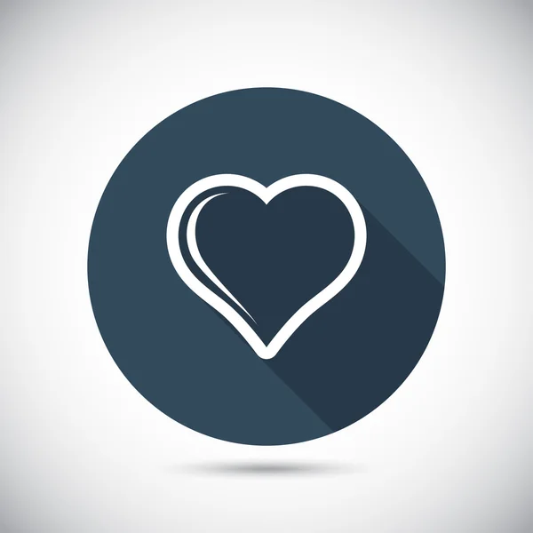 Heart Icon flat design — Stock Vector