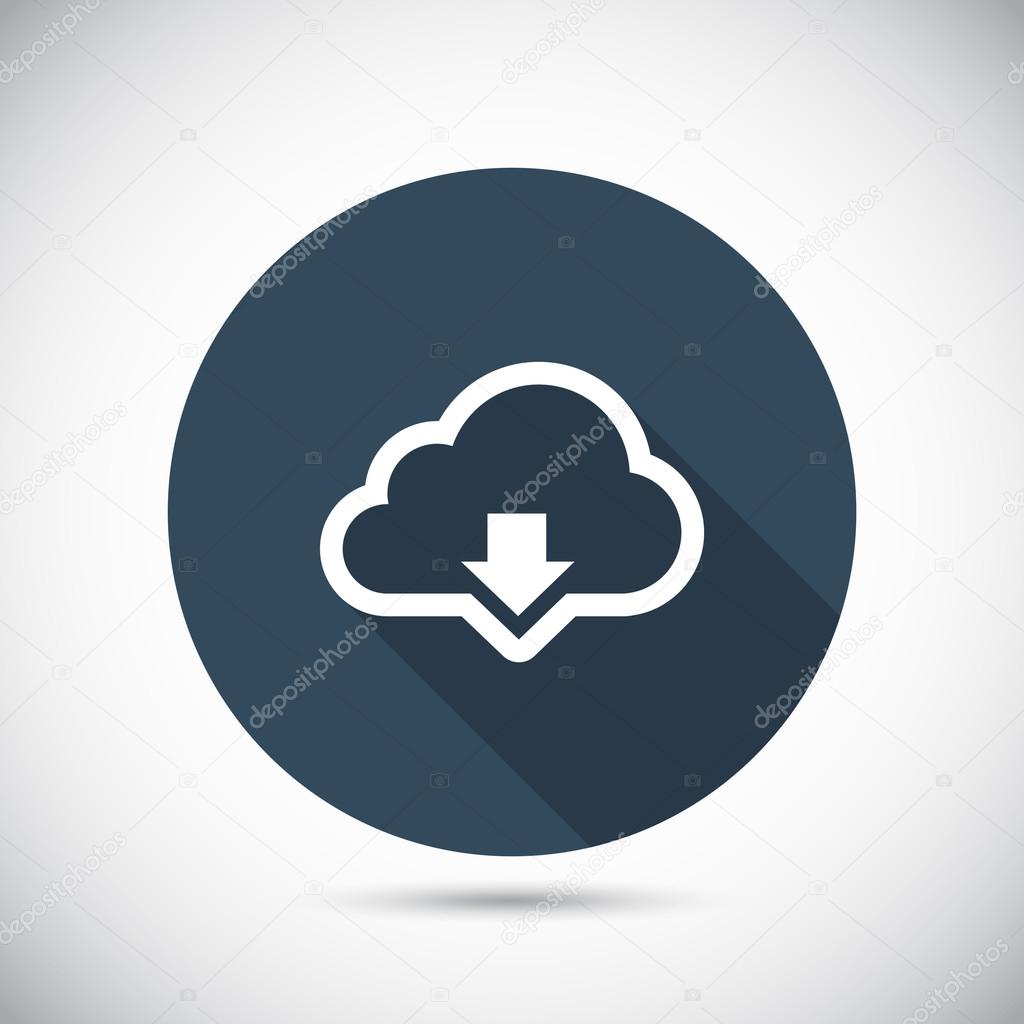 Cloud computing download icon