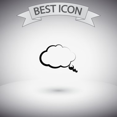 komik konuşma balonu simgesinin