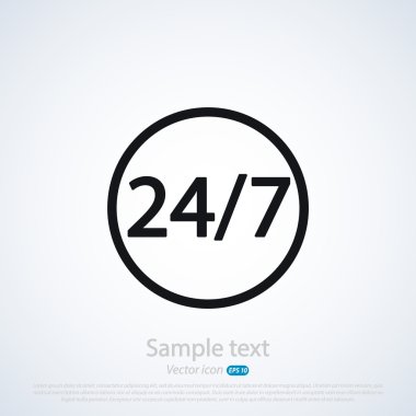 bir gün ve 7 gün 24 saat bir hafta simgesi.