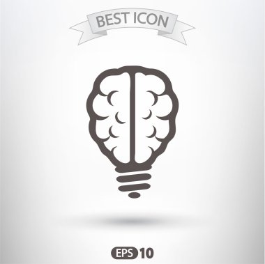 Beyin simge düz tasarım stil