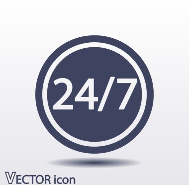 bir gün ve 7 gün 24 saat bir hafta simgesi.