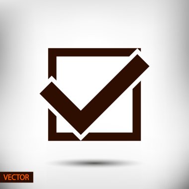 simge onaylayın. düz tasarım stil