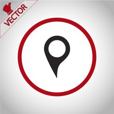 harita işaretçisi düz simgesi