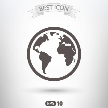 Küre simgesi düz tasarım