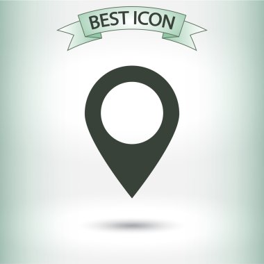 harita işaretçisi düz simgesi