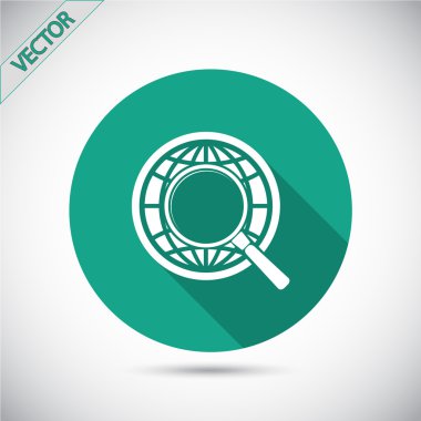 Dünya Büyüteç arama simgesi