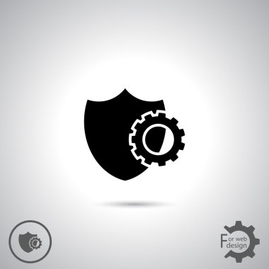 Kalkan simgesi. düz tasarım biçimi