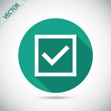 simge onaylayın. düz tasarım stil