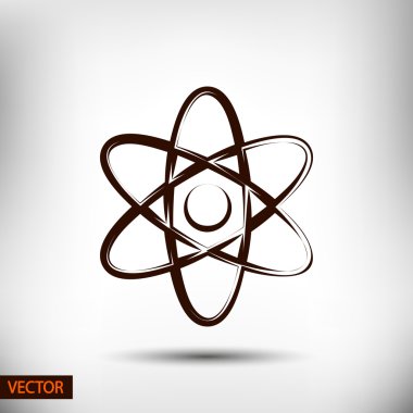 Atom simgesi. düz tasarım