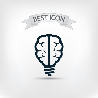 Beyin simge düz tasarım stil