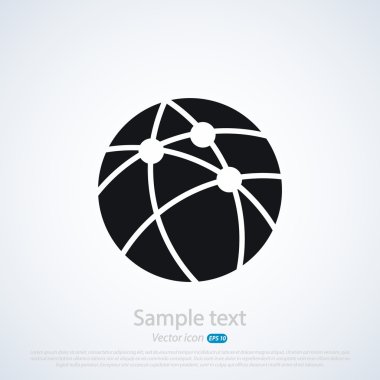 Küresel teknoloji ya da sosyal ağ simgesini