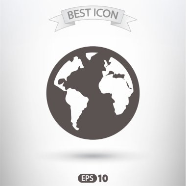 Küre simgesi düz tasarım