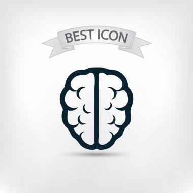 Beyin simge düz tasarım stil