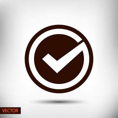 simge onaylayın. düz tasarım stil