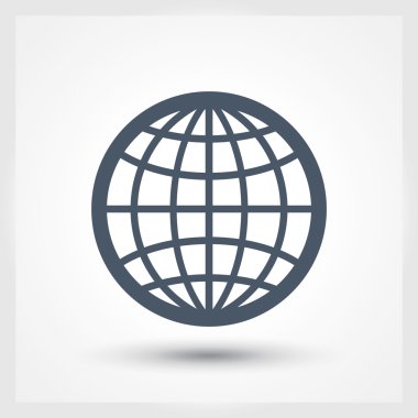 Küre simgesi düz tasarım