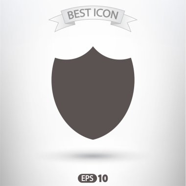 Kalkan simgesi. düz tasarım biçimi