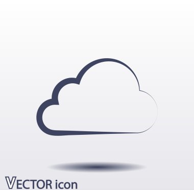 Bulut simge düz tasarım stil