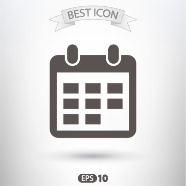 Takvim simgesini düz tasarım stili