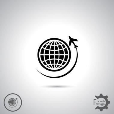 uçak simgesi olan Küre