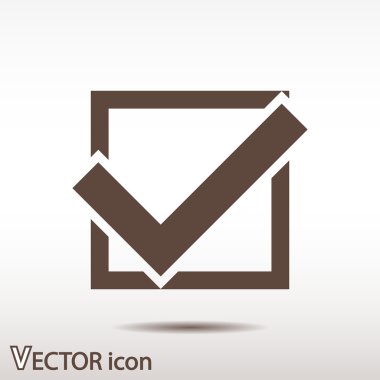 simge onaylayın. düz tasarım stil