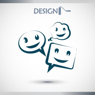 konuşma balonları simgesi gülümse