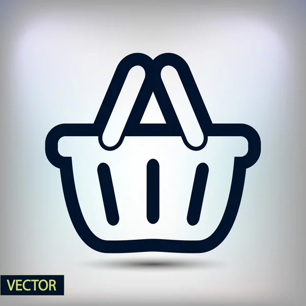 Icono de cesta de compra — Vector de stock