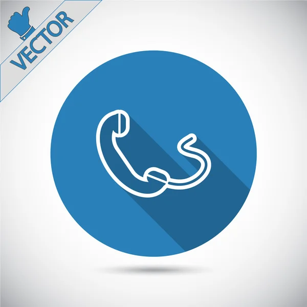 Telefoonnummer Flat Icon — Stockvector