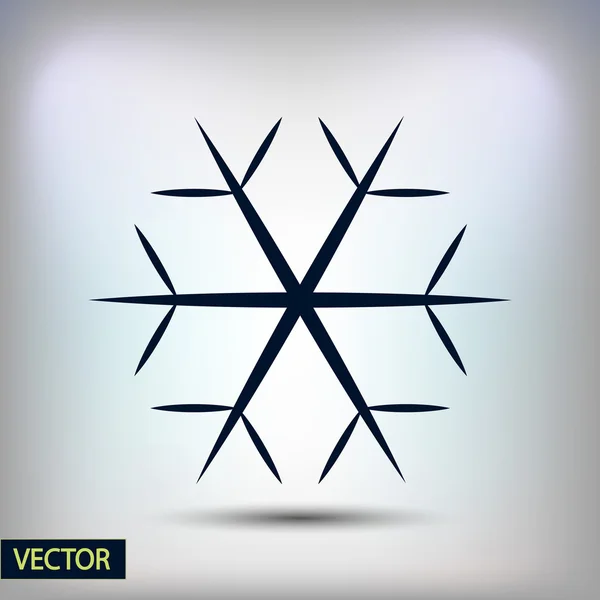 Copo de nieve icono plano — Vector de stock