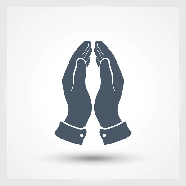 Praying hands icon — Stock Vector