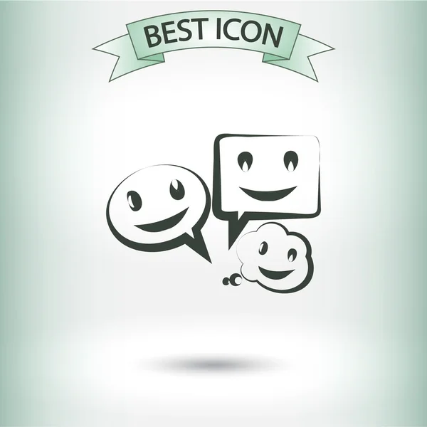 Smile talking bubble icon — Stock Vector