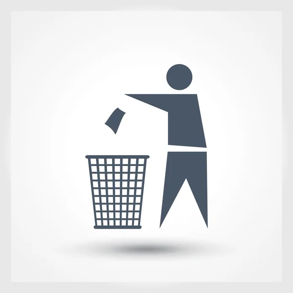 Trash bin icon — Stock Vector