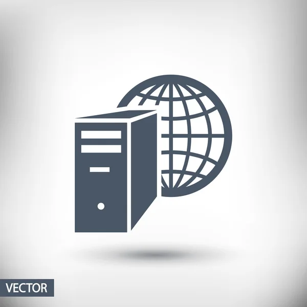 Pictogram van de server van de computer — Stockvector